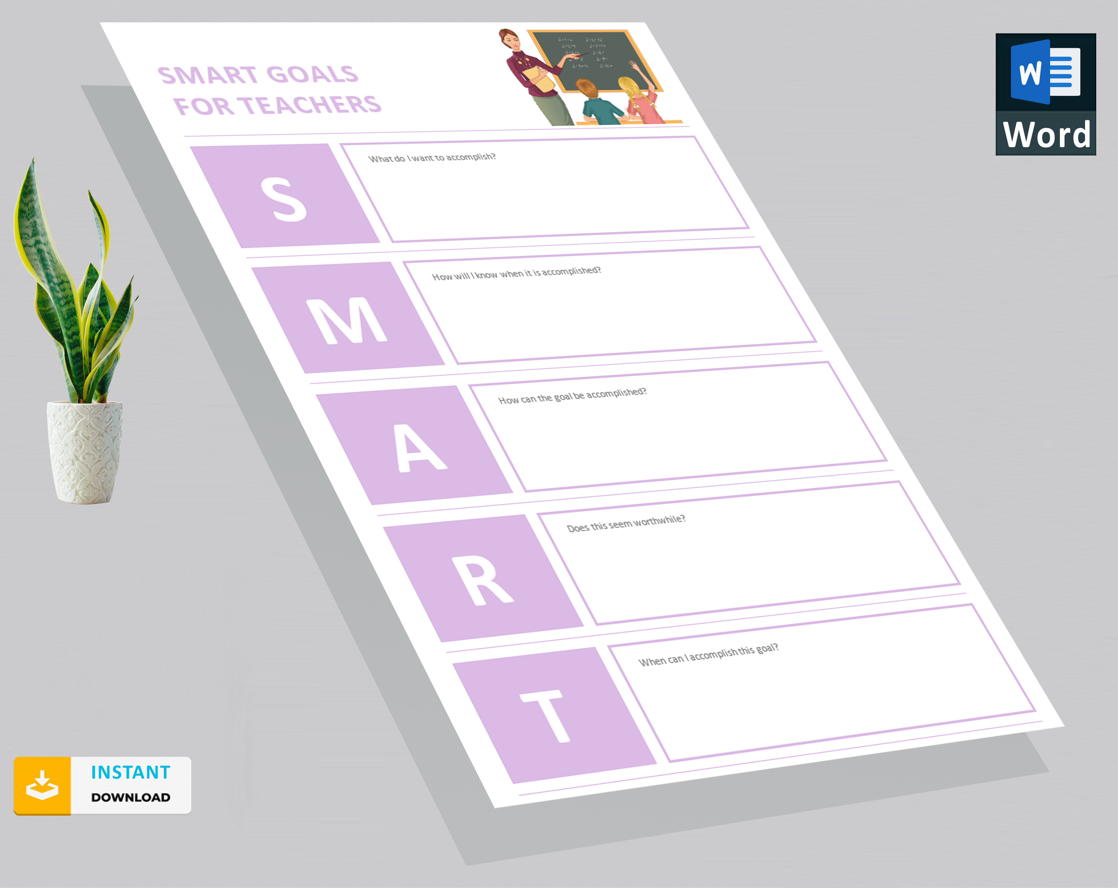 Smart Goals For Teachers Template Eloquens