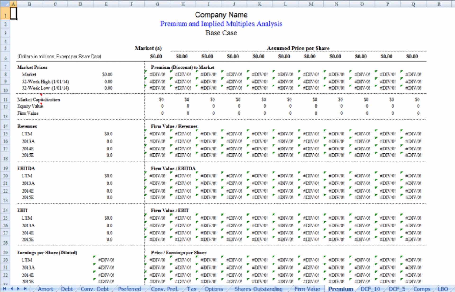 All In One Private Equity Excel Model Eloquens