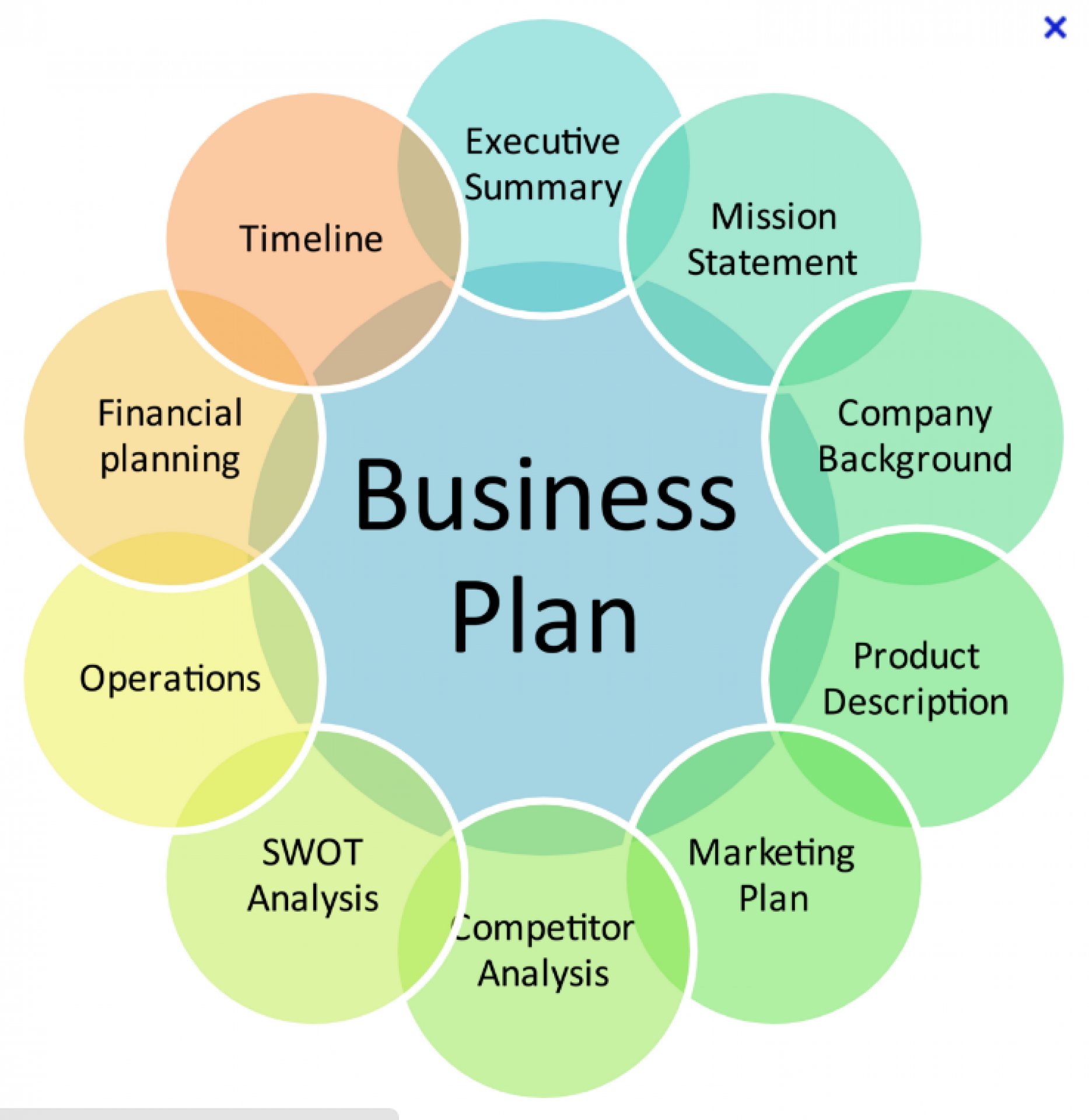 what are the nine points of a business plan