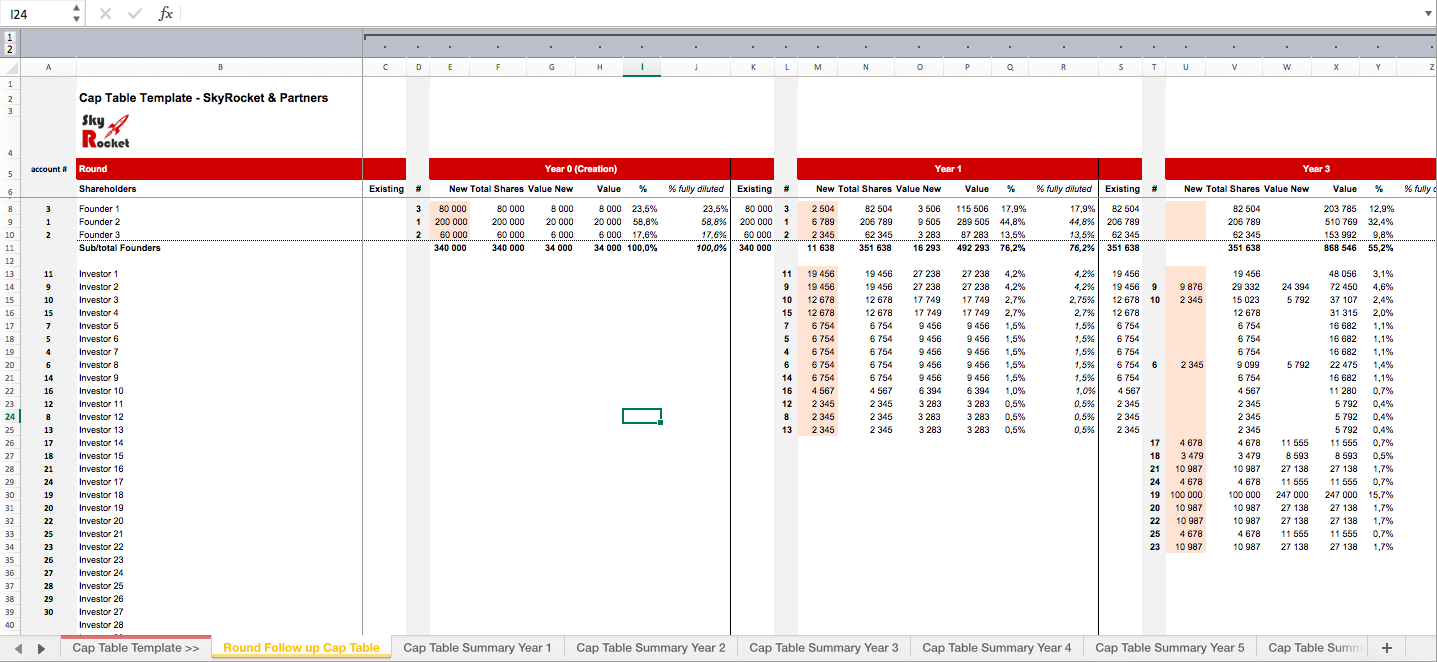  Cap Table Template Xls 