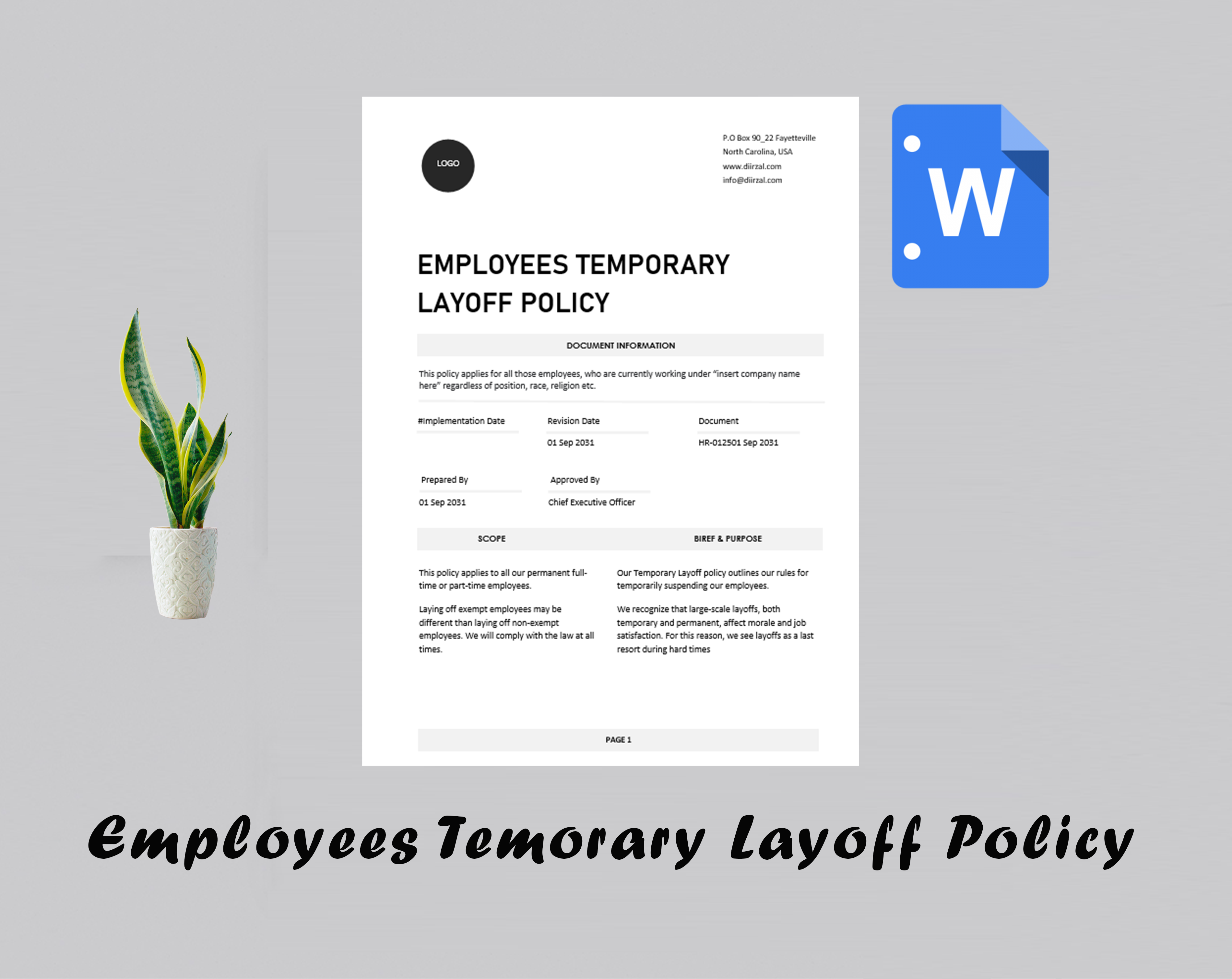 Employees Temporary Layoff Policy Template - Eloquens