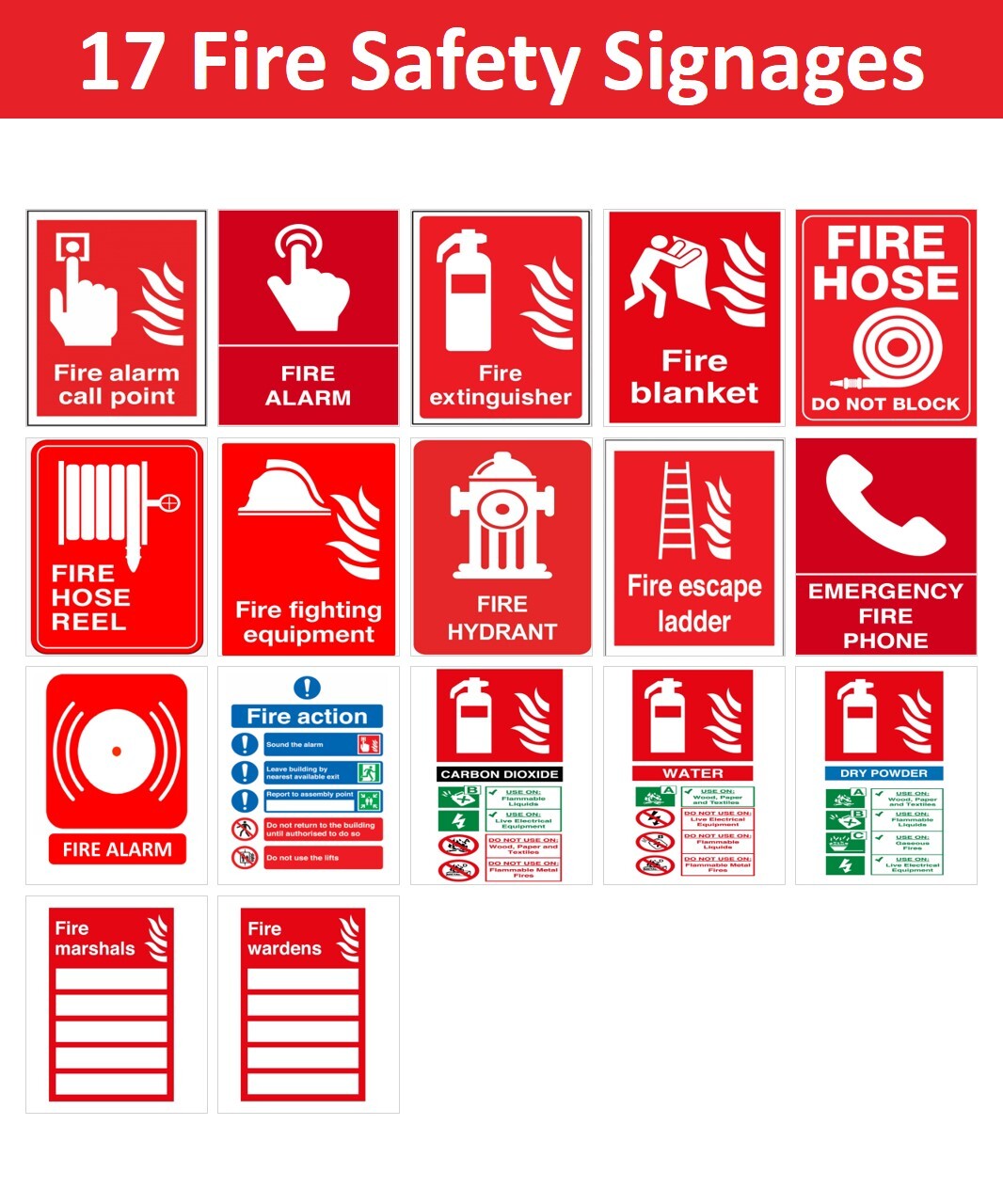 17 Fire Safety Signages - Eloquens