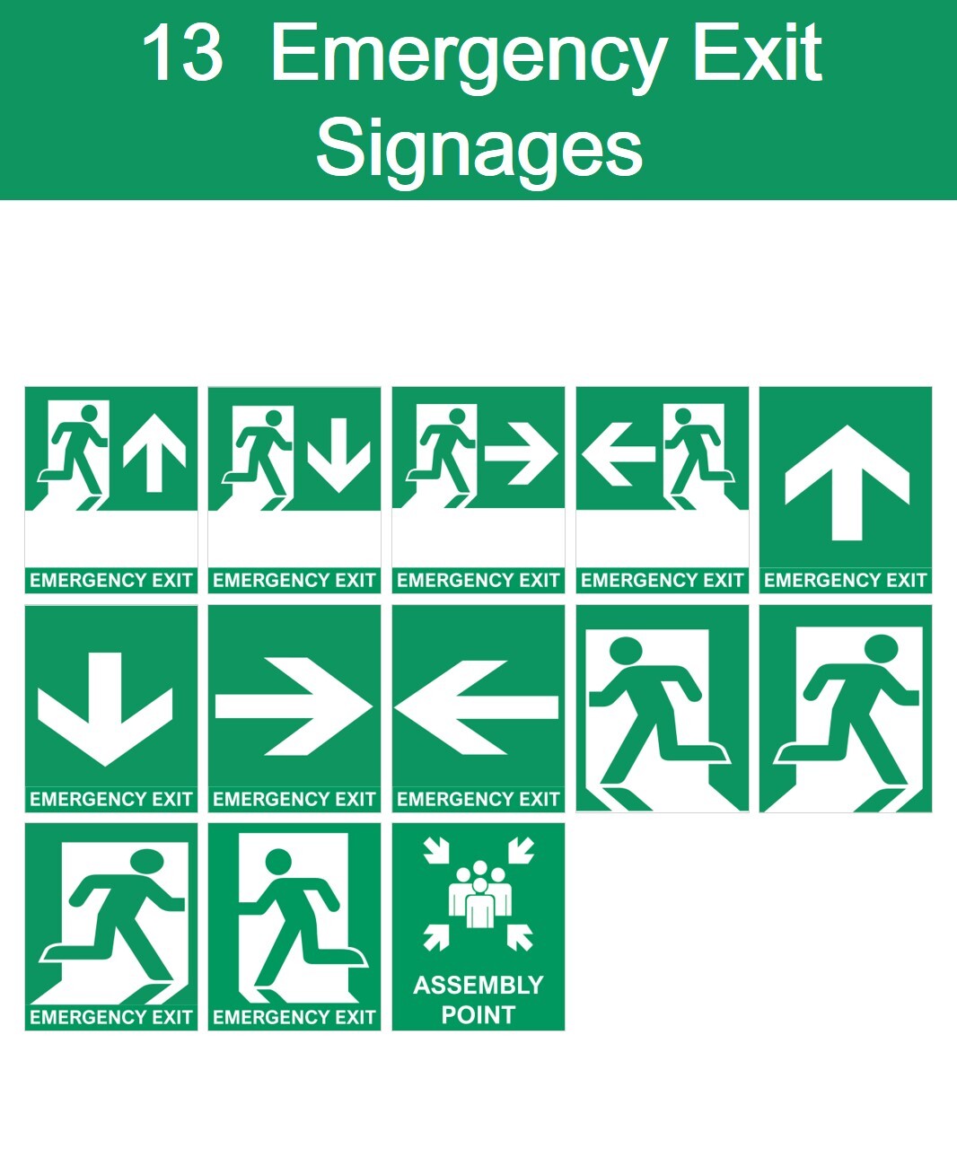 13 Emergency Exit Signages - Eloquens