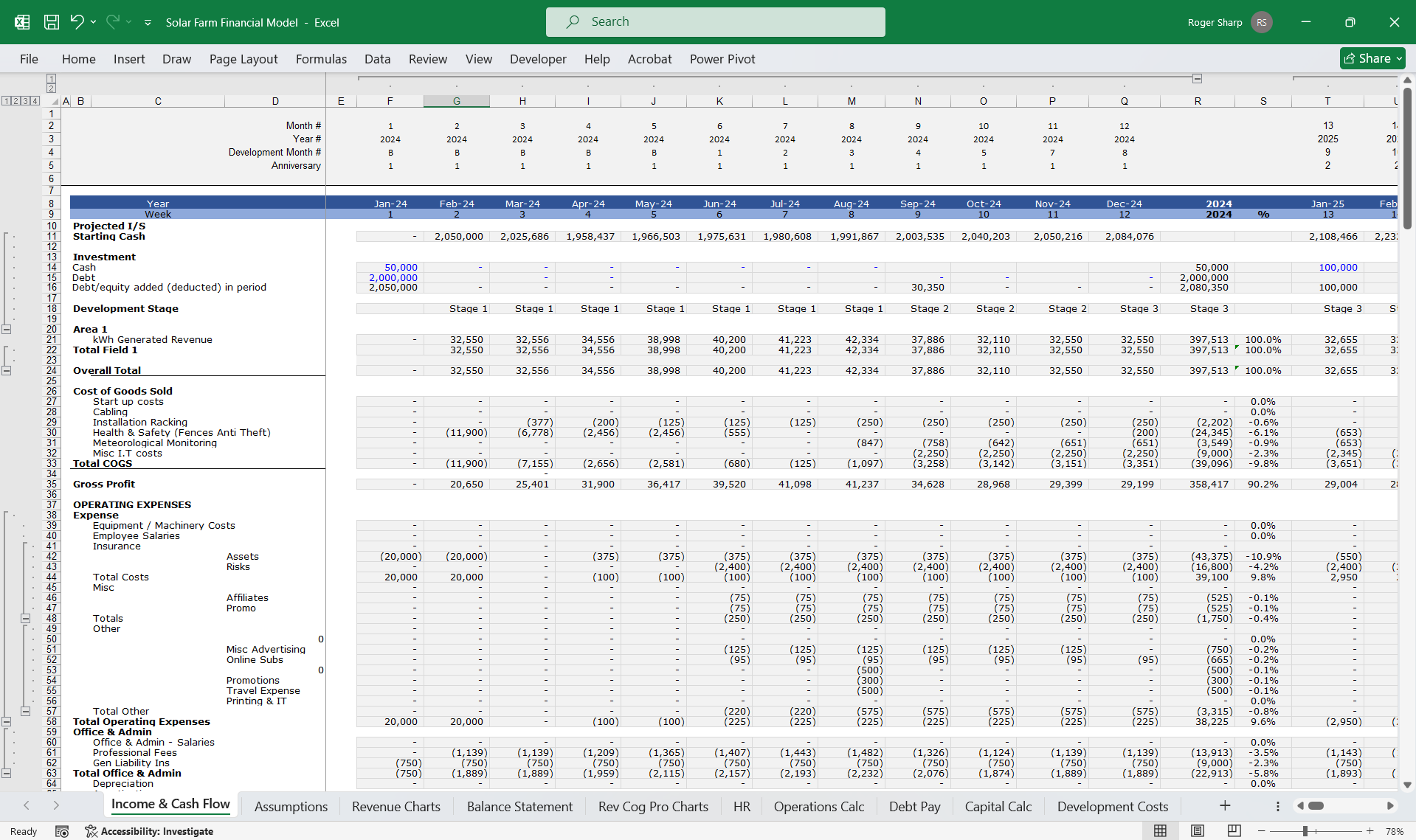 Solar Farm Financial Model - Eloquens