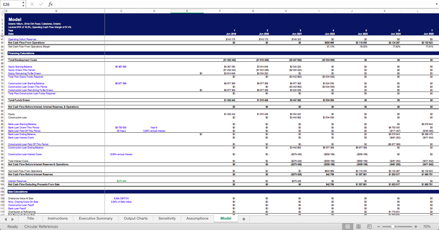 Solar Farm Development Excel Model Template - Eloquens