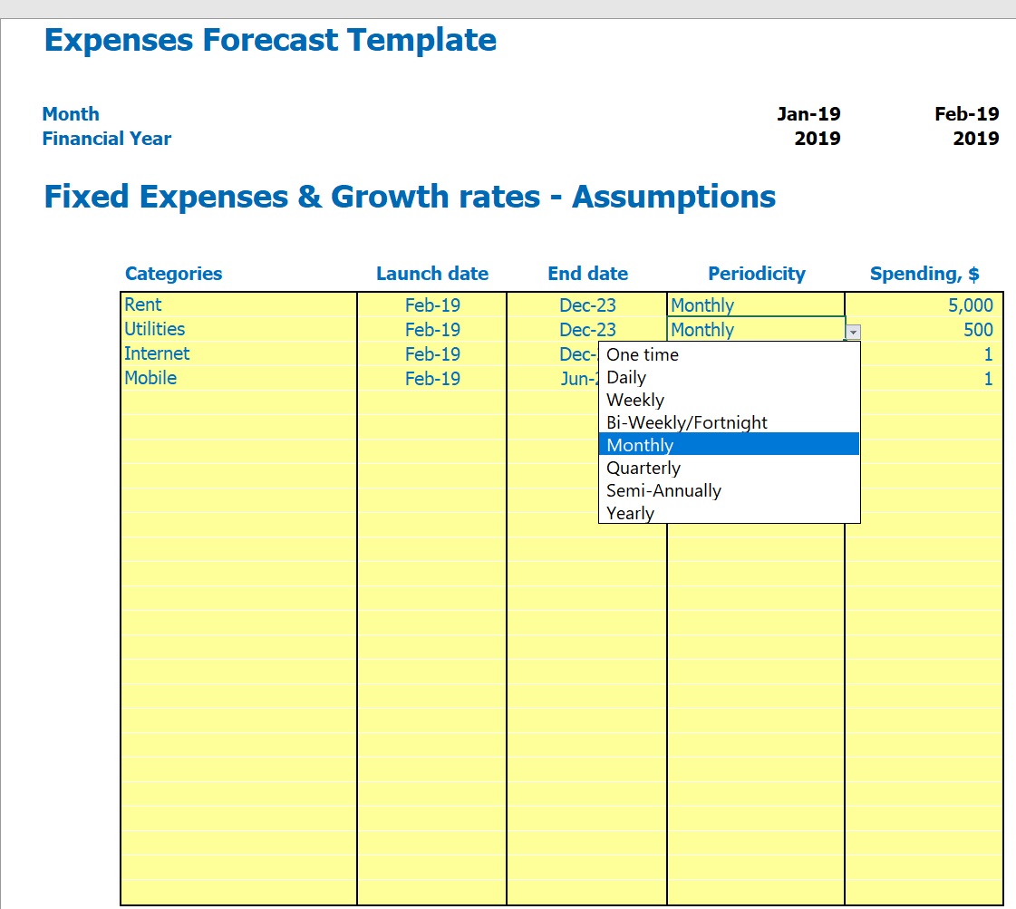 monthly expenses calculator