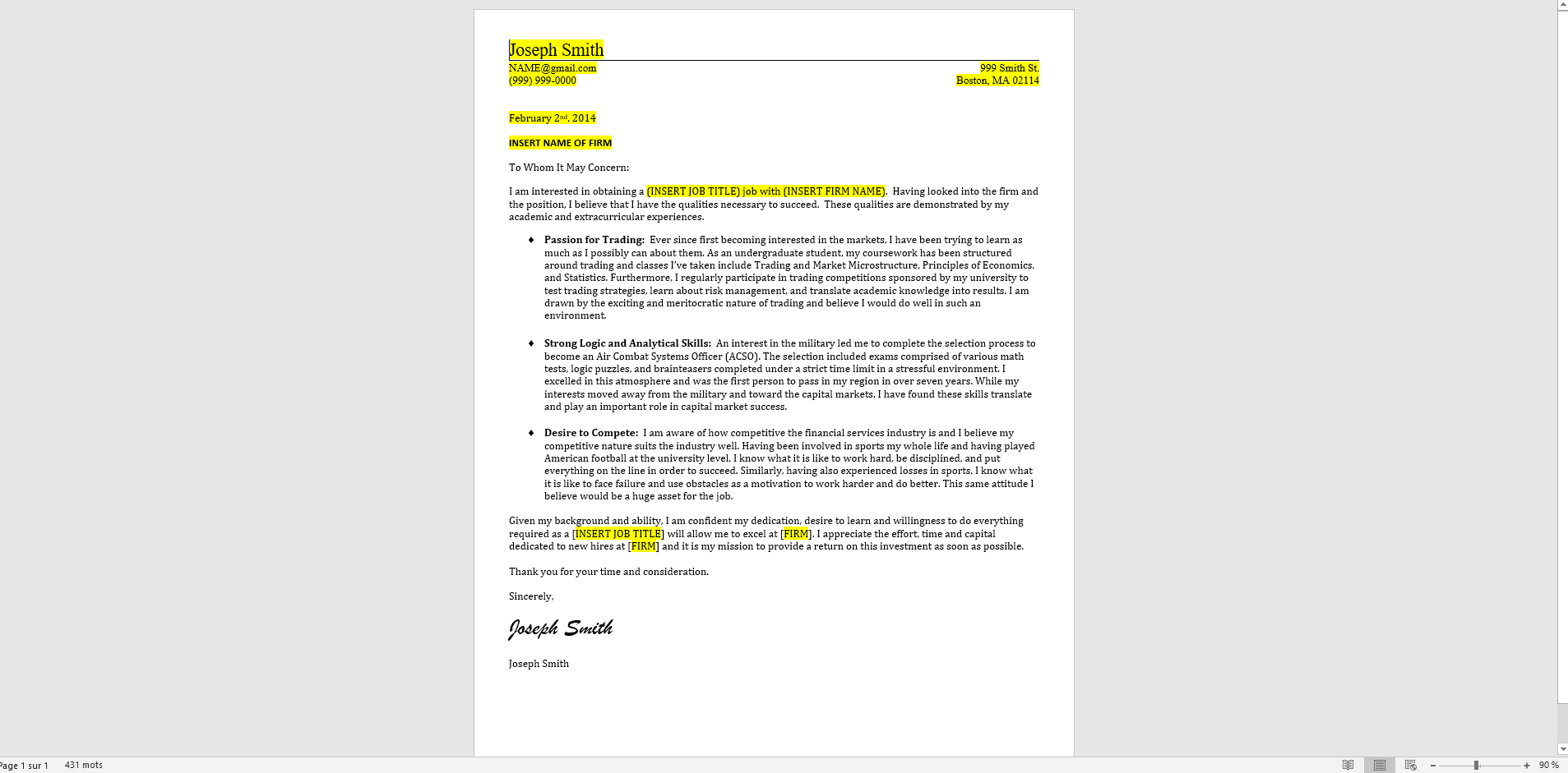 cover letter template for bcg