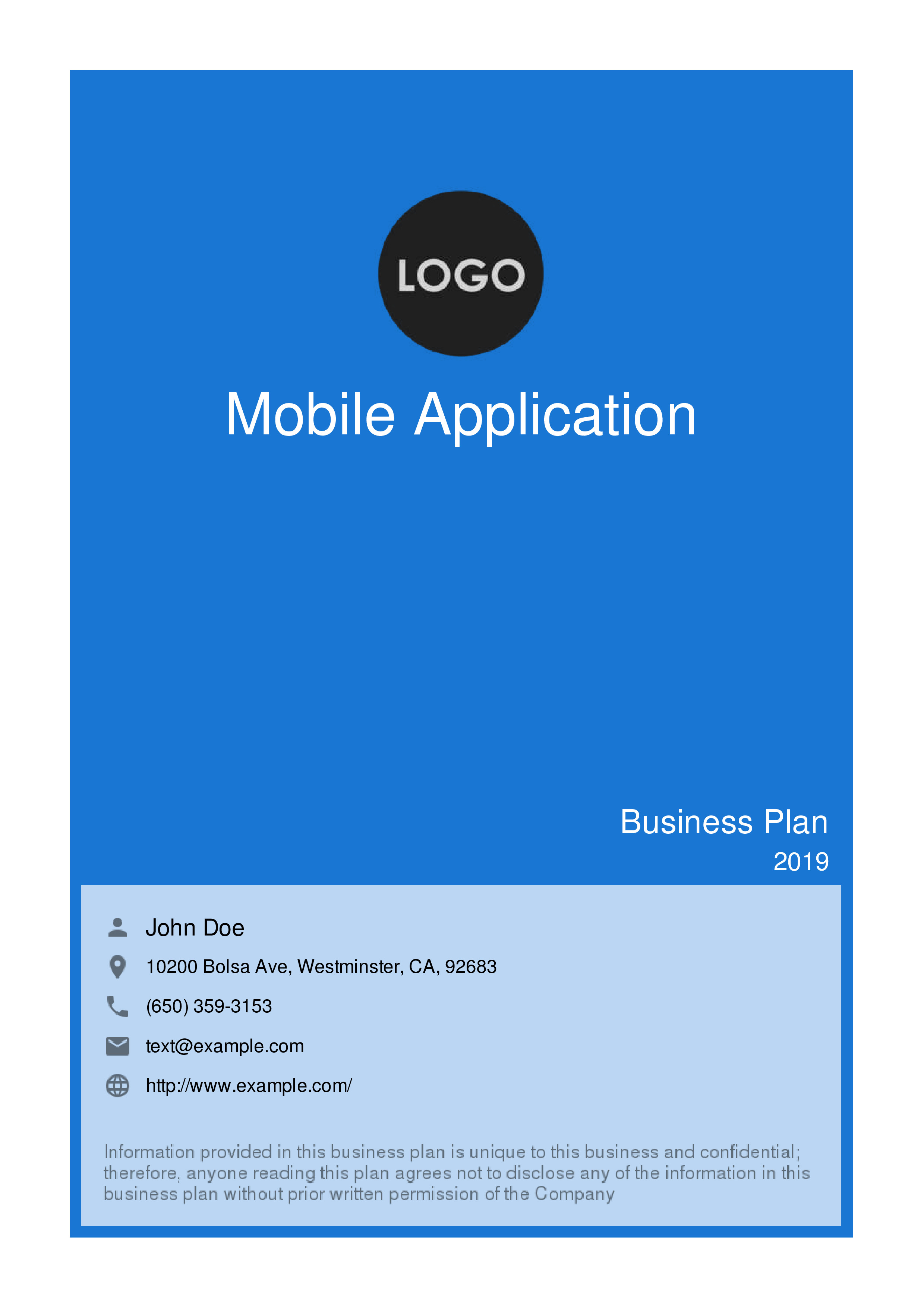 business plan template for mobile app