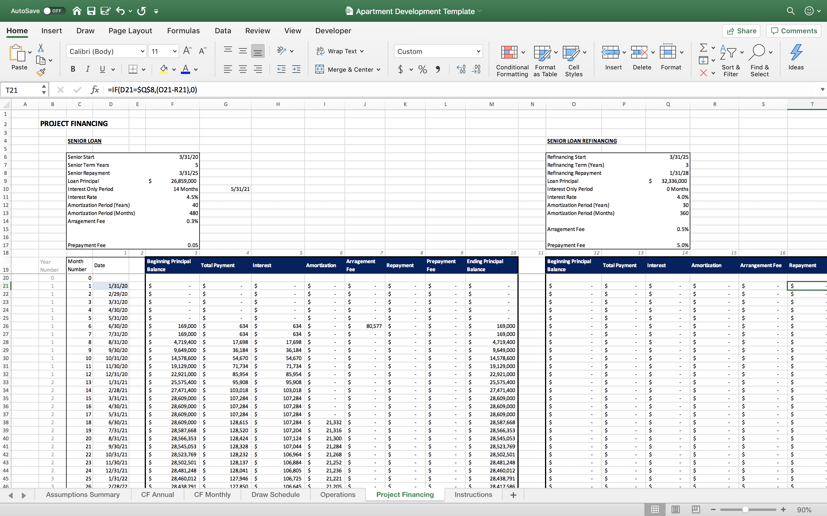  Real Estate Development Pro Forma Template Excel Free 