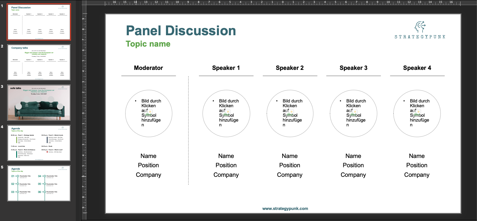 Panel Discussion Powerpoint Template Eloquens