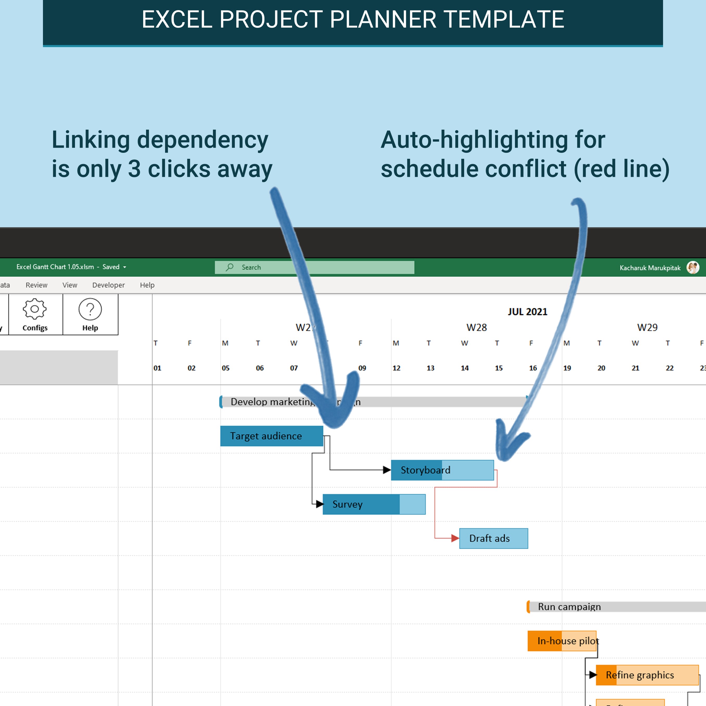 Excel Project Plan Template With Dependencies