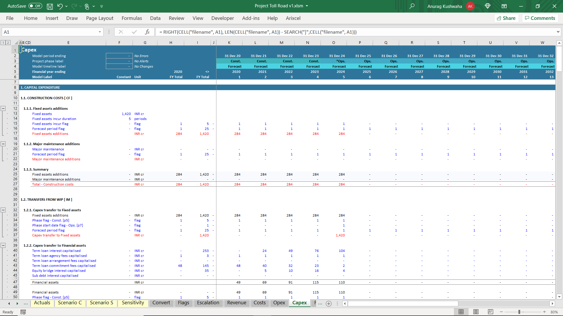 Toll Road Project Financial Model - Eloquens