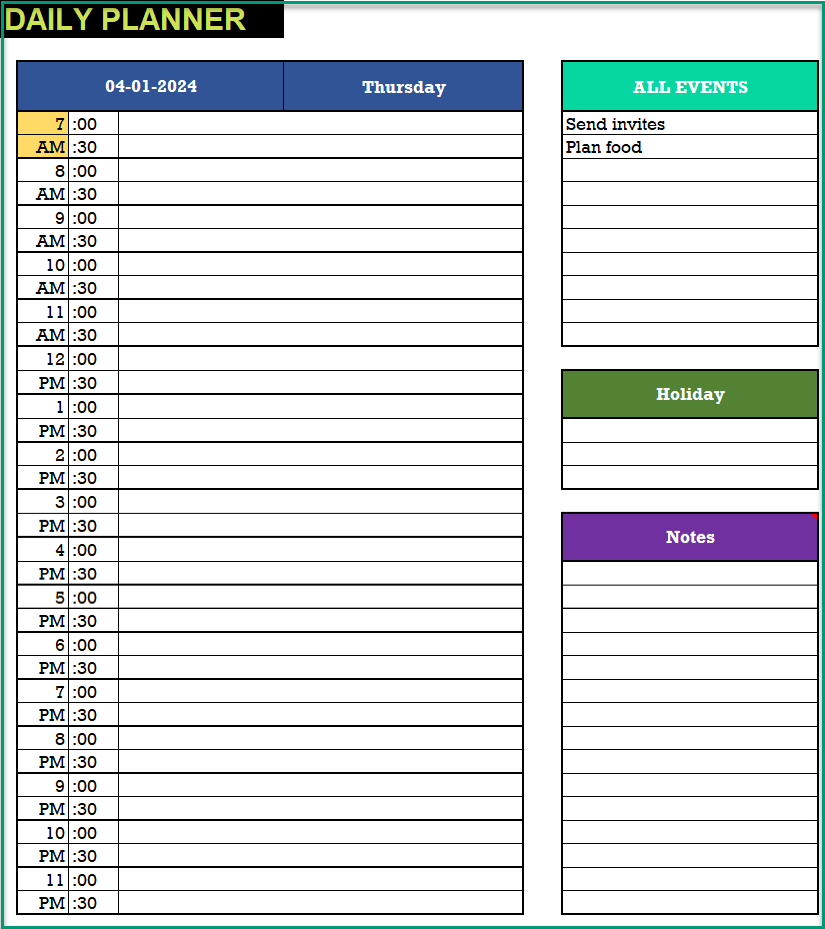 2024 Calendar Template Excel Spreadsheet Eloquens